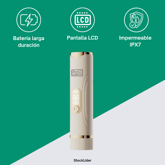 Depiladora Eléctrica de Doble Cabezal Recargable IPX7