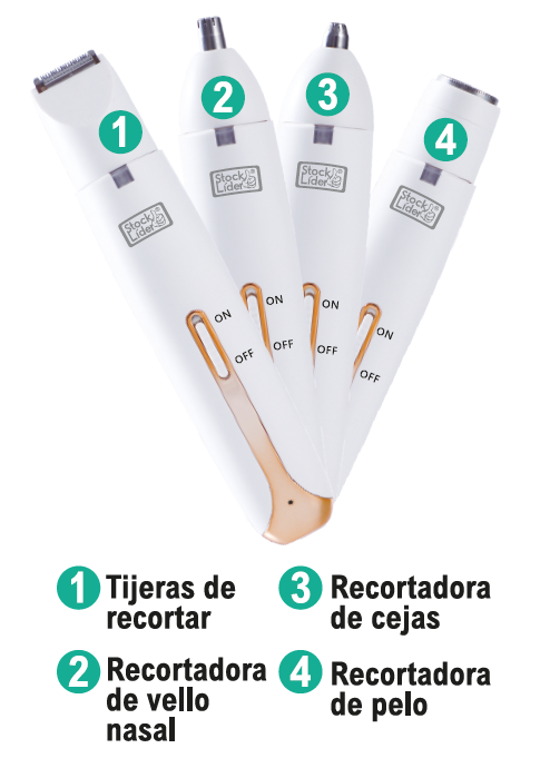Depilador Femenino 4 en 1 Recargable e Impermeable IPX7